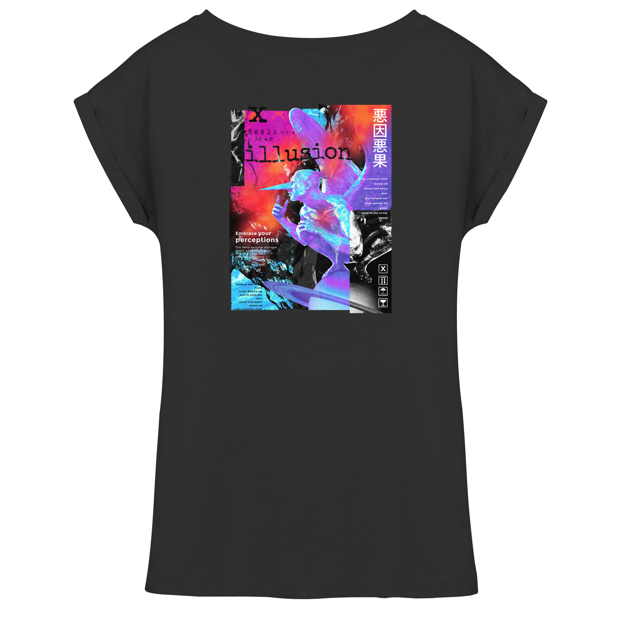 illusion - Womens Extended Shoulder T-Shirt