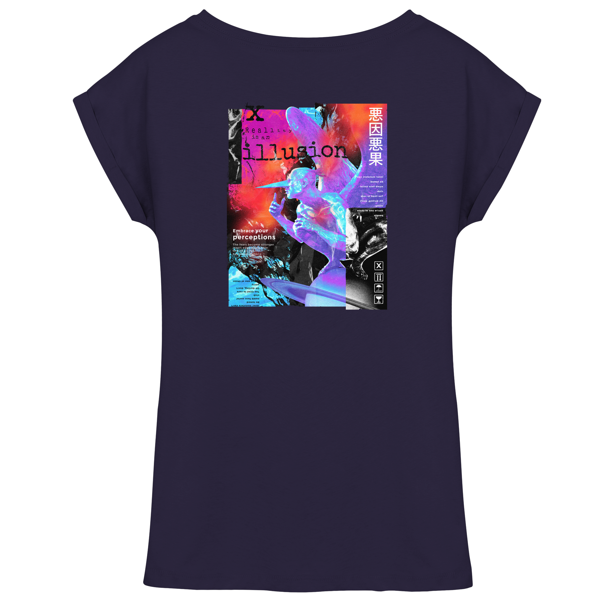 illusion - Womens Extended Shoulder T-Shirt