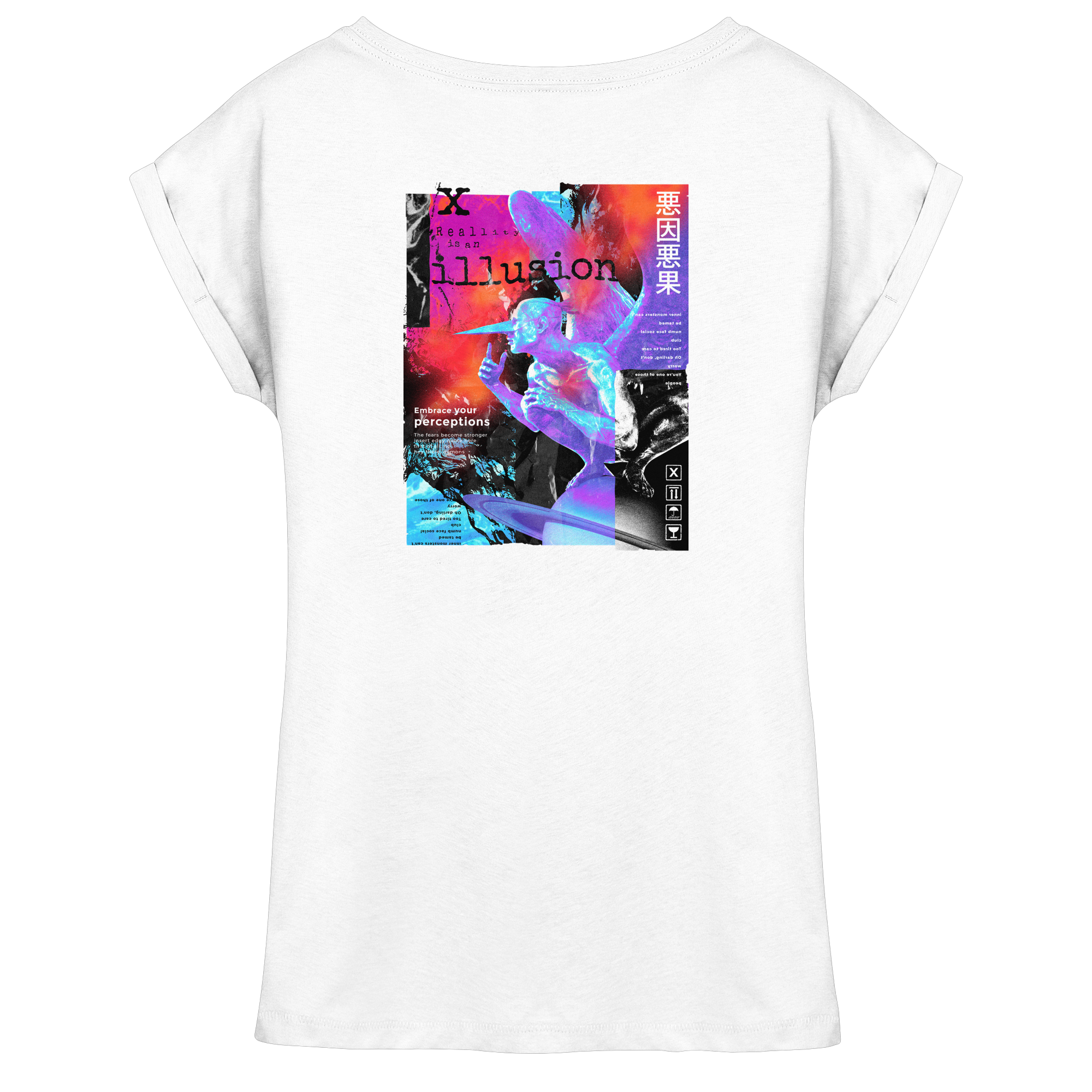 illusion - Womens Extended Shoulder T-Shirt