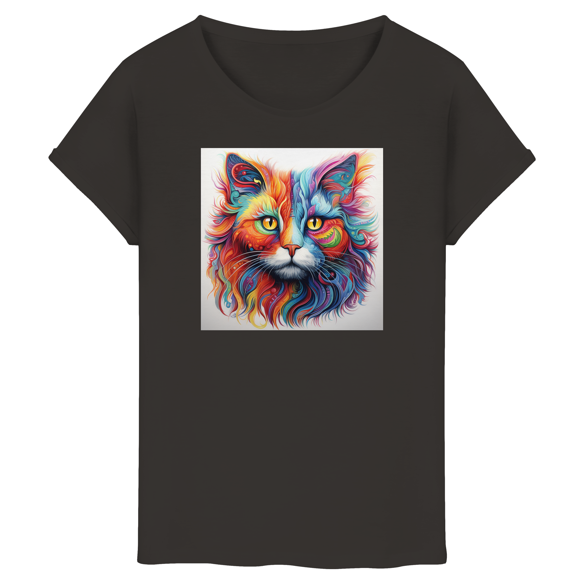 Color Cat - Roll-Up T-Shirt