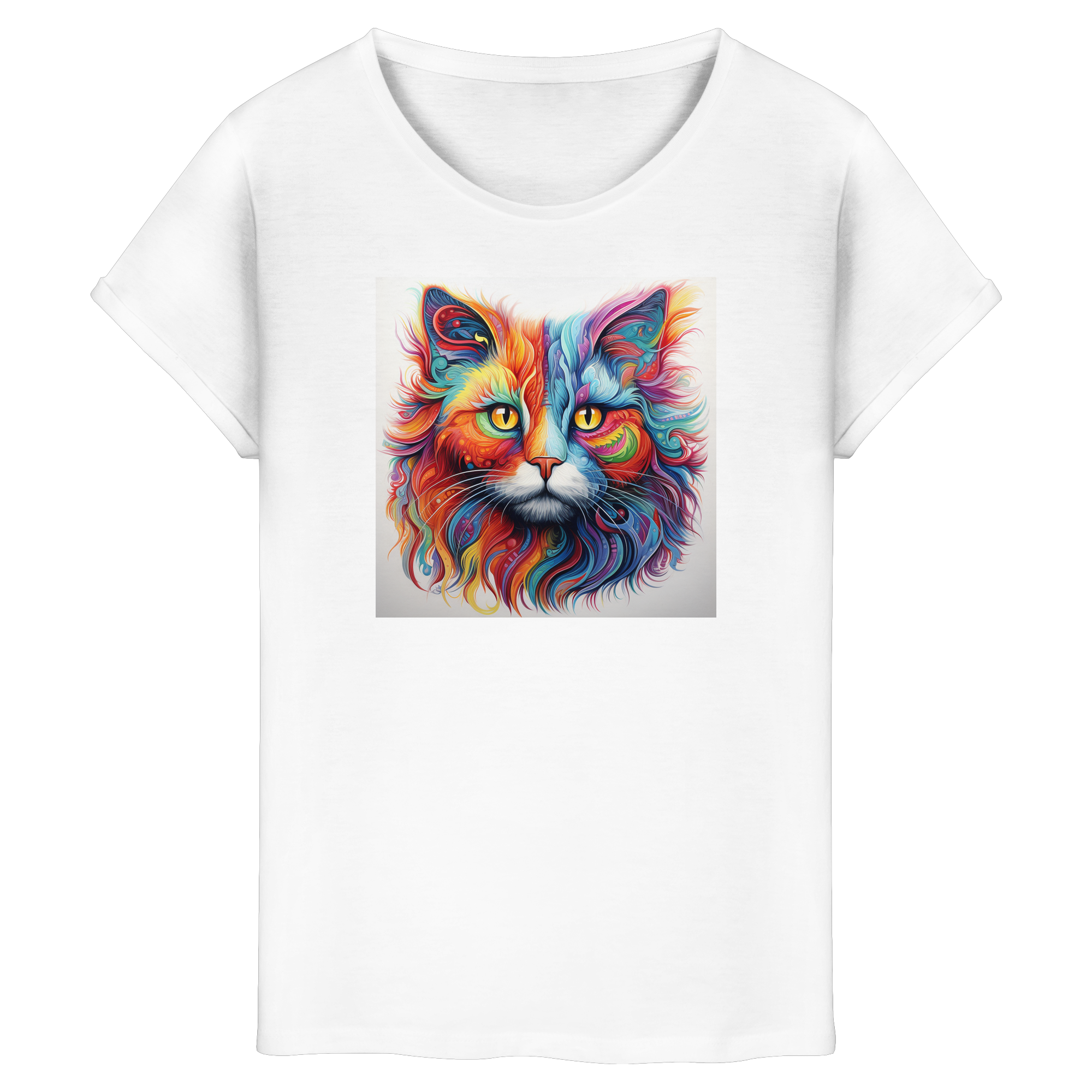 Color Cat - Roll-Up T-Shirt