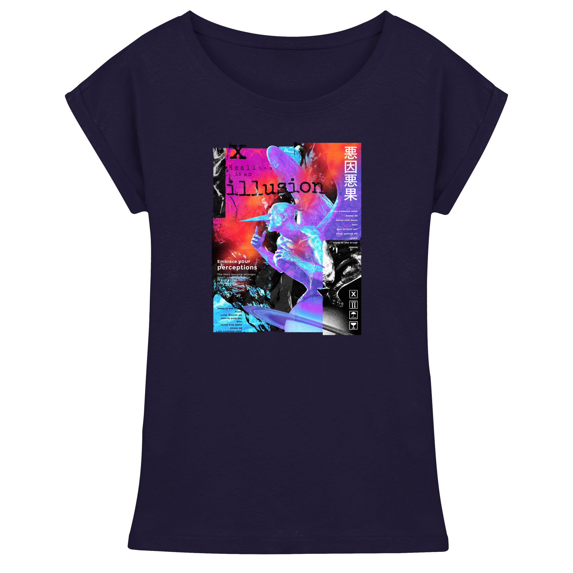 illusion - Womens Extended Shoulder T-Shirt