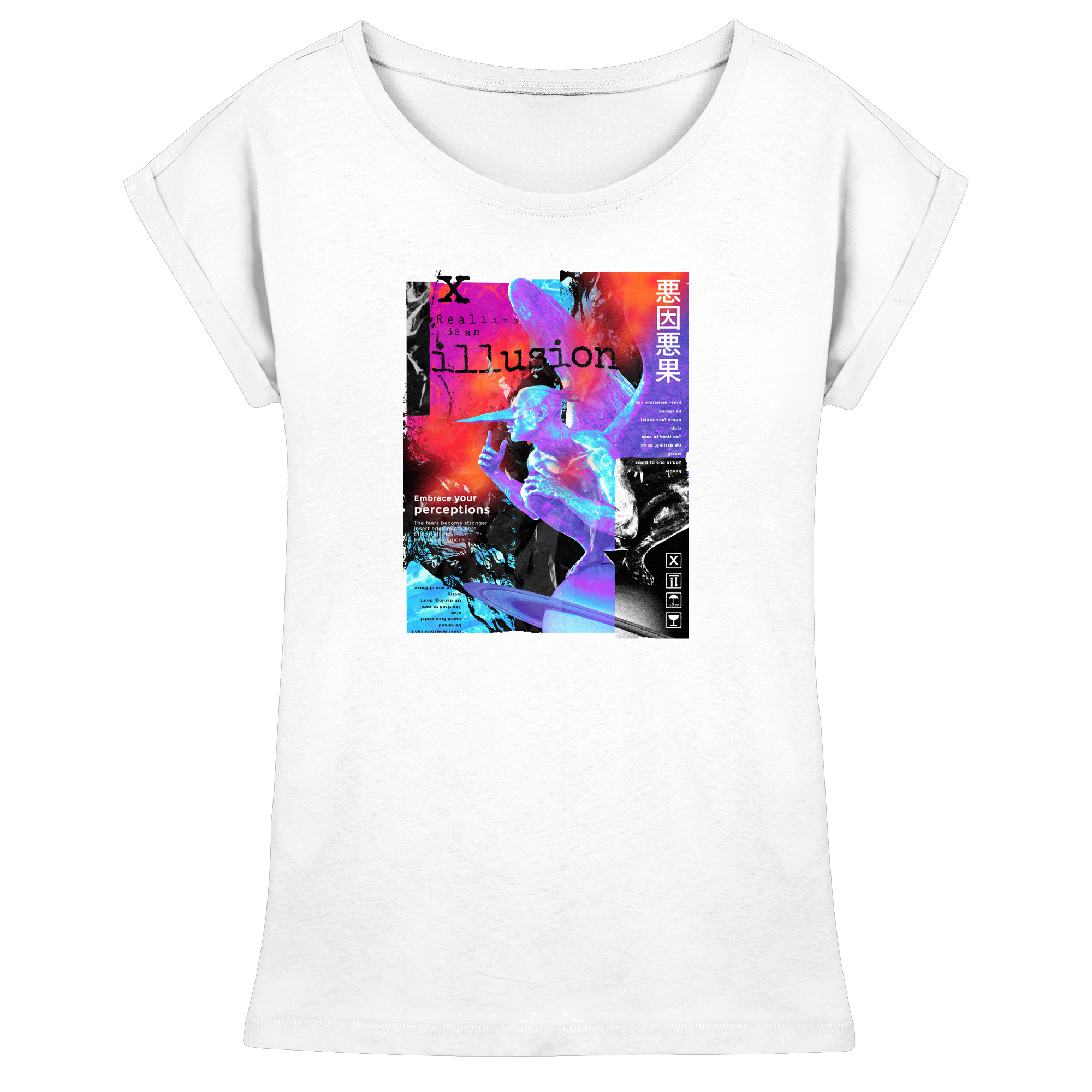 illusion - Womens Extended Shoulder T-Shirt