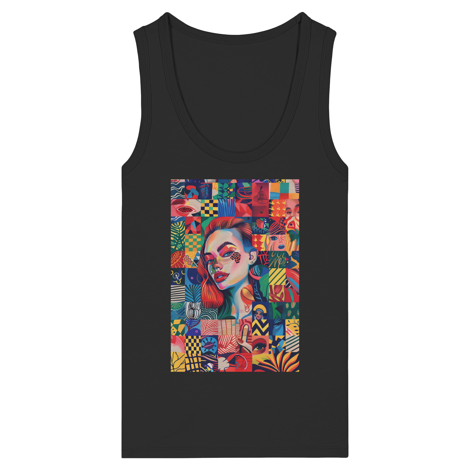 Abstrakt - Womens Organic Fitted Tank Top