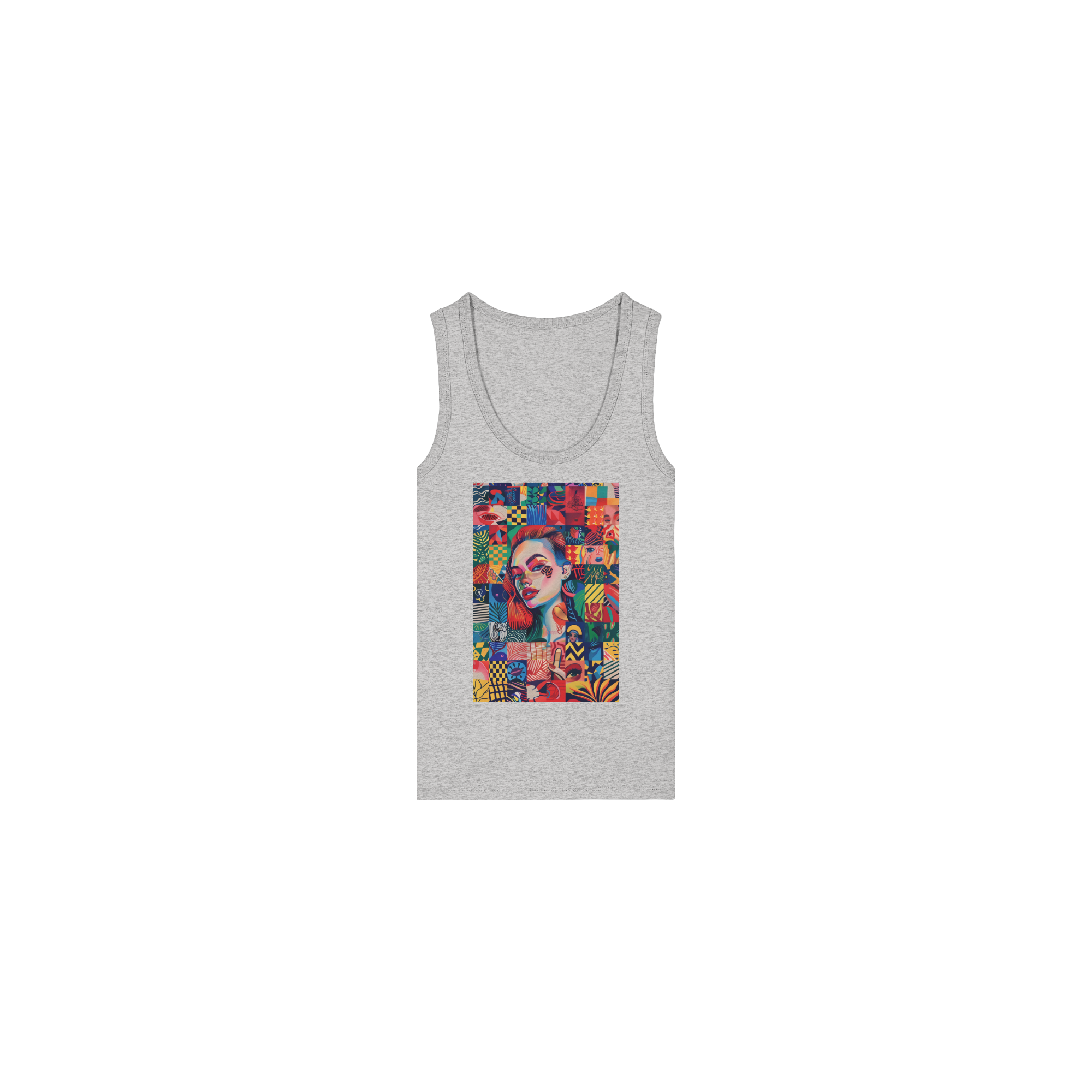 Abstrakt - Womens Organic Fitted Tank Top