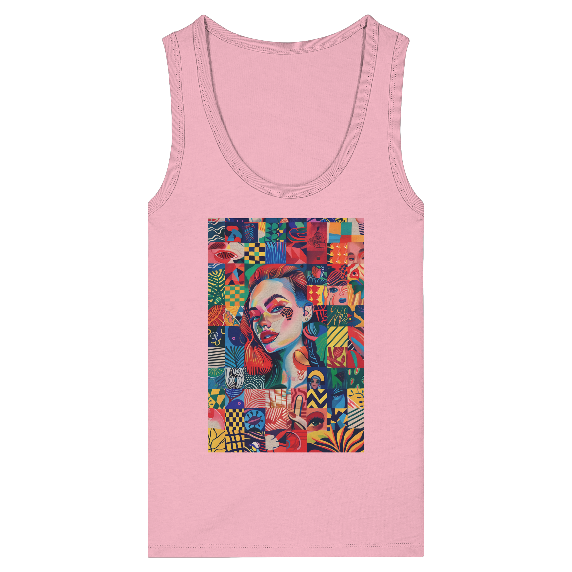 Abstrakt - Womens Organic Fitted Tank Top