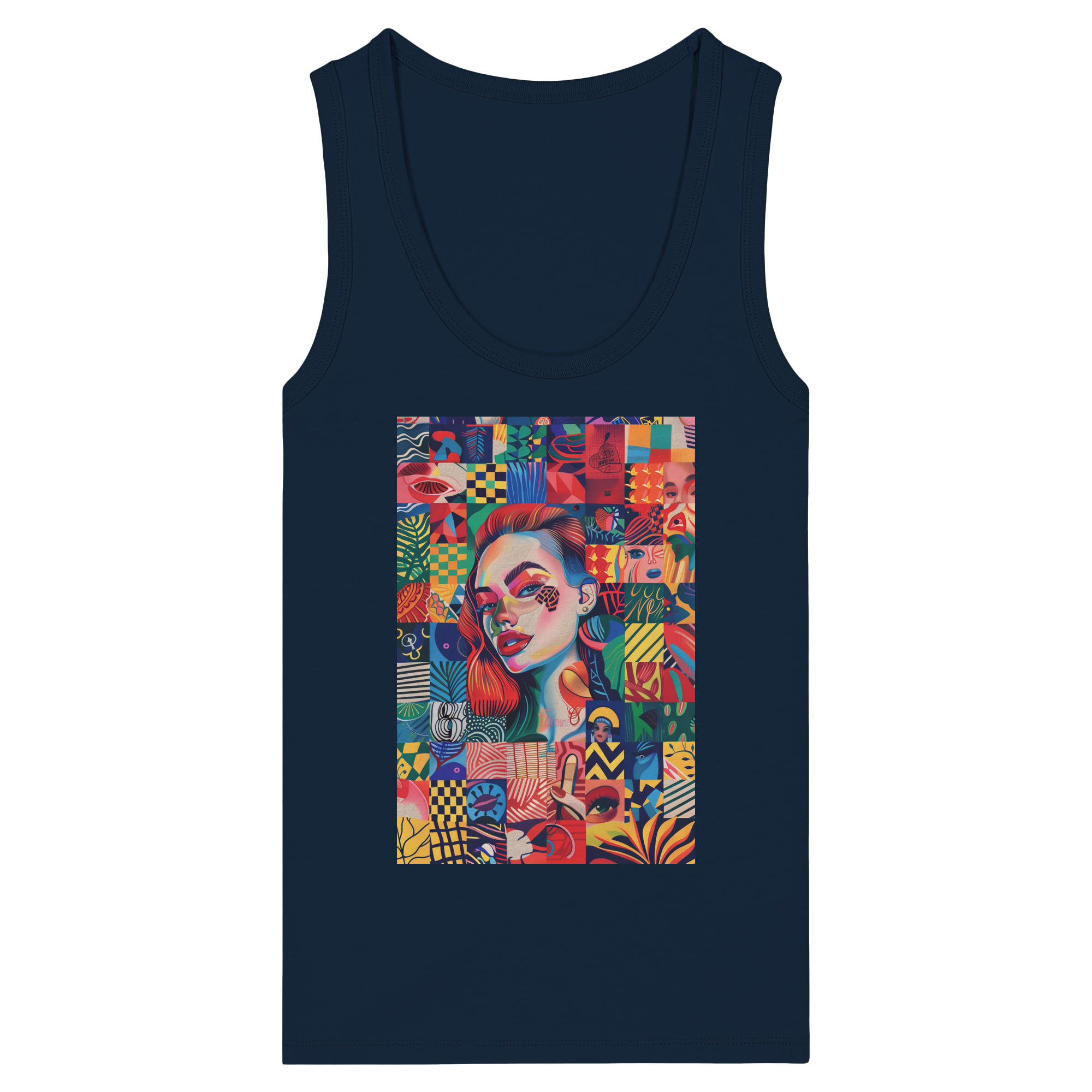 Abstrakt - Womens Organic Fitted Tank Top