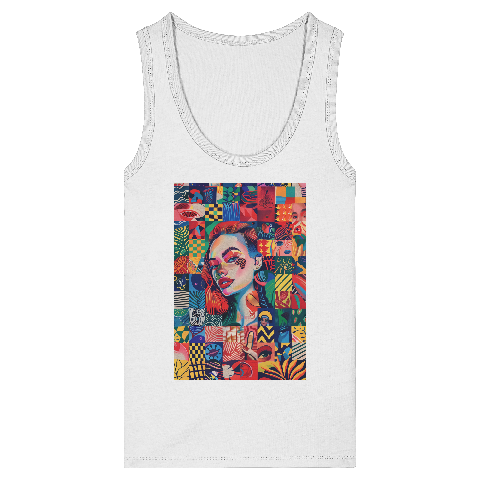 Abstrakt - Womens Organic Fitted Tank Top